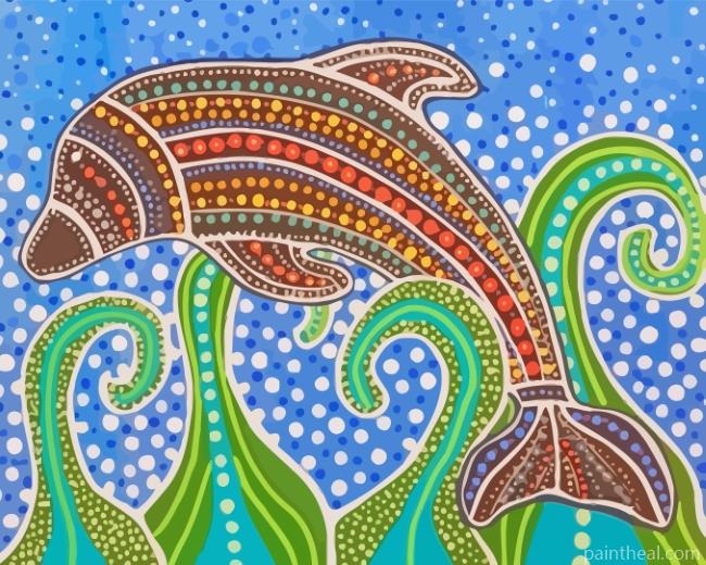 Aboriginal Dolphin Painting By Numbers Kits