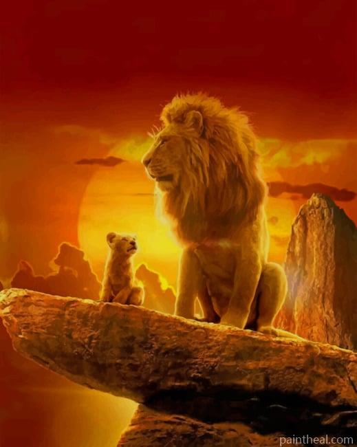 Lion King Animation Painting By Numbers Kits