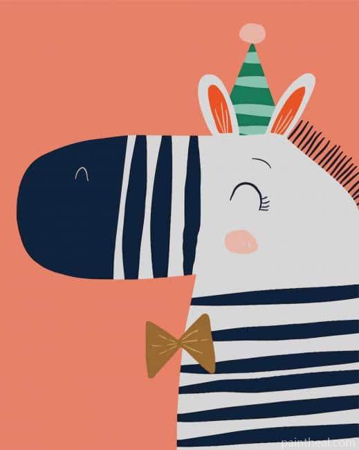 Zebra Illustration Painting By Numbers Kits