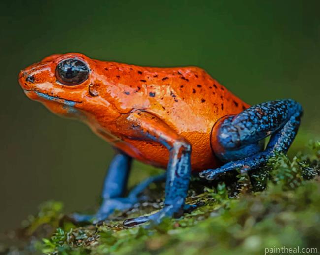 Strawberry Poison Dart Frog Painting By Numbers Kits