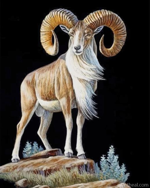 Huge Hornes Sheep Artwork Painting By Numbers Kits