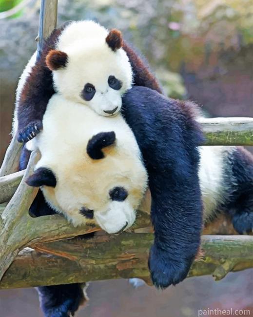 Panda Family Painting By Numbers Kits