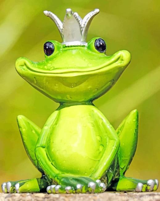 Green Prince Frog Painting By Numbers Kits