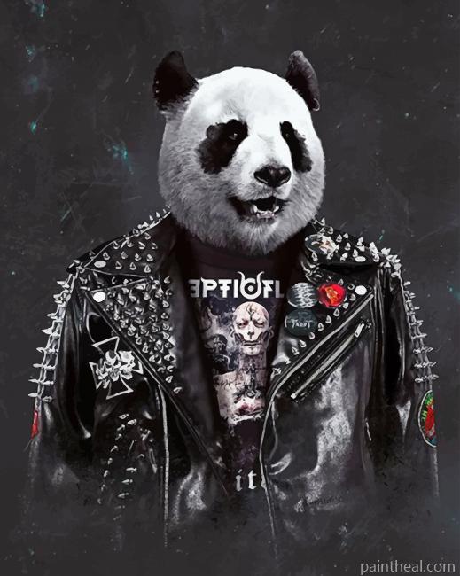 Panda Rock Star Painting By Numbers Kits