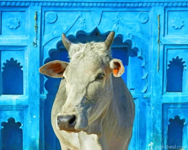 White Cow Painting By Numbers Kits