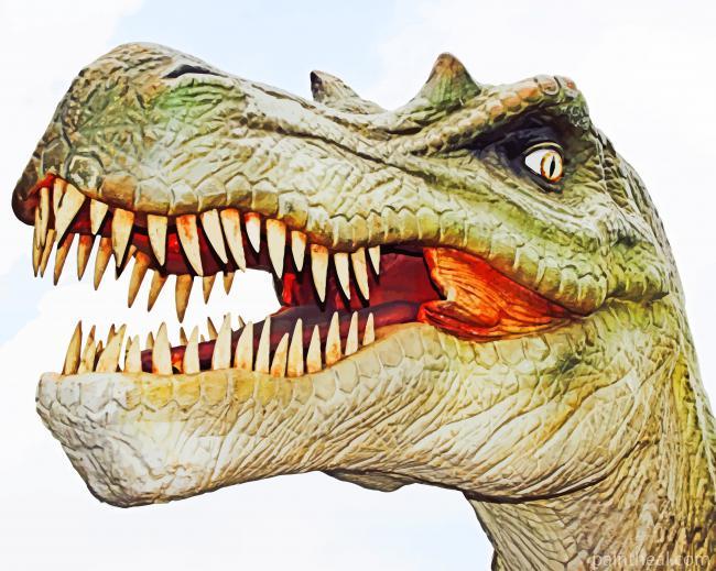 Scary Staring Dinosaur Painting By Numbers Kits