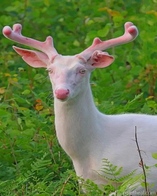 Albino Deer Painting By Numbers Kits