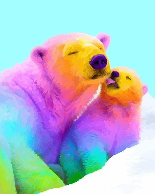 Colorful Bears Painting By Numbers Kits