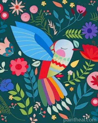 Bird Folk Art Painting By Numbers Kits
