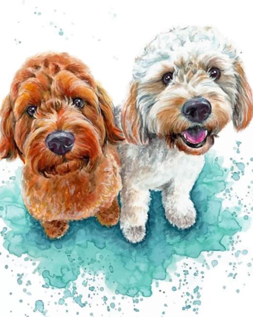 Cockapoo Dogs Painting By Numbers Kits