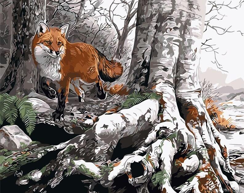 Winter Fox Painting By Numbers Kits