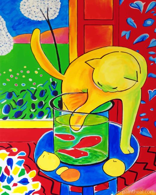 Cat And Fishes Matisse Painting By Numbers Kits
