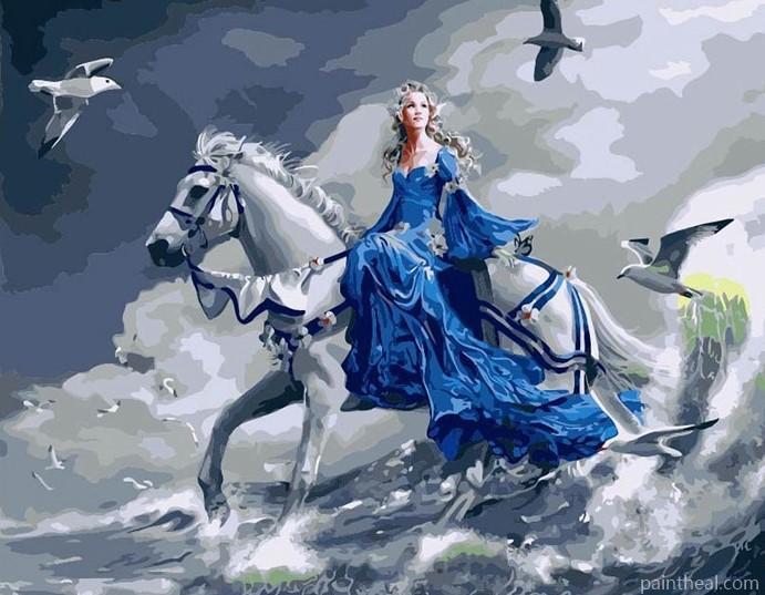 Queen On Horse Painting By Numbers Kits