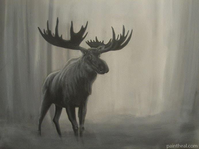 Moose Animal Painting By Numbers Kits