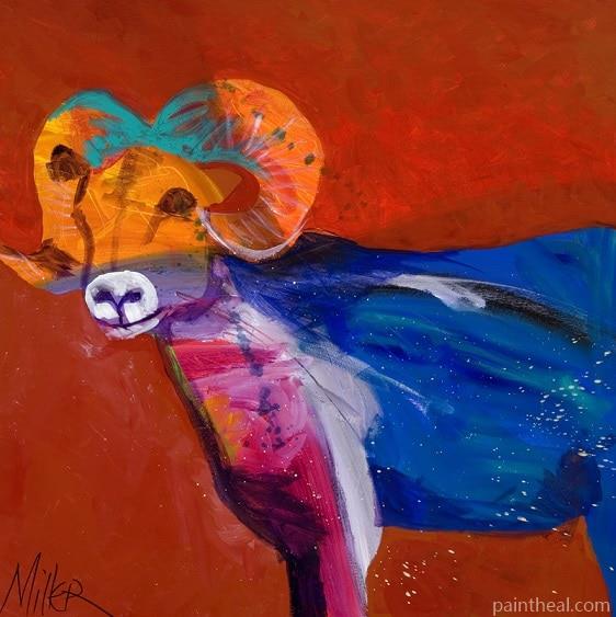 Colorful Bighorn Sheep Painting By Numbers Kits