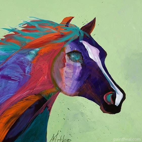 Multicolored Horse Painting By Numbers Kits