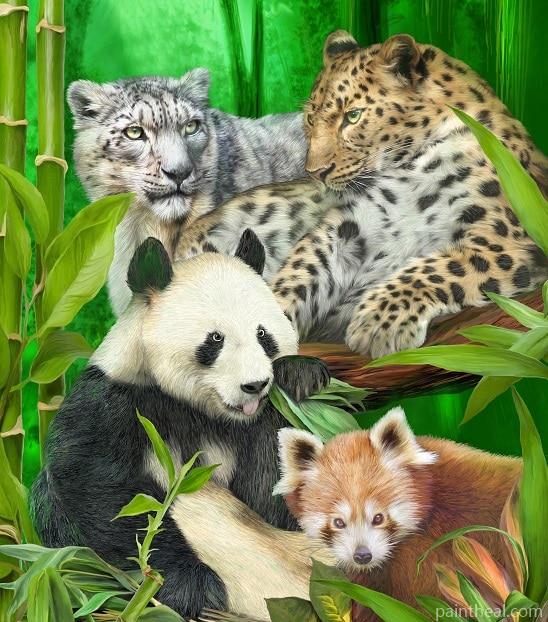 Animals In Forest Painting By Numbers Kits