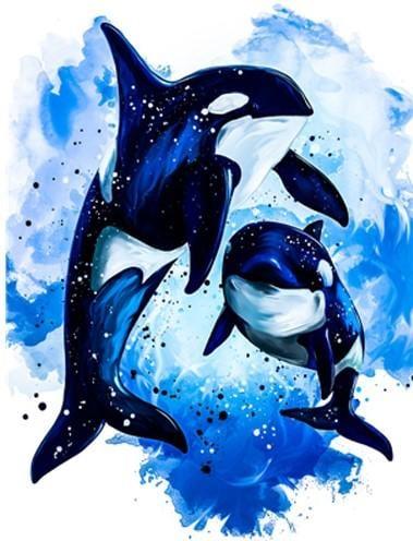 Watercolor Whales Painting By Numbers Kits