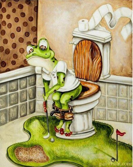 Frog Plays Golf Painting By Numbers Kits