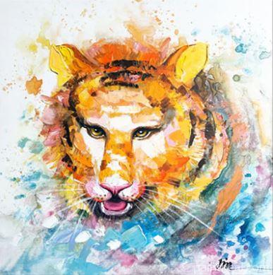 Watercolor Tiger Painting By Numbers Kits