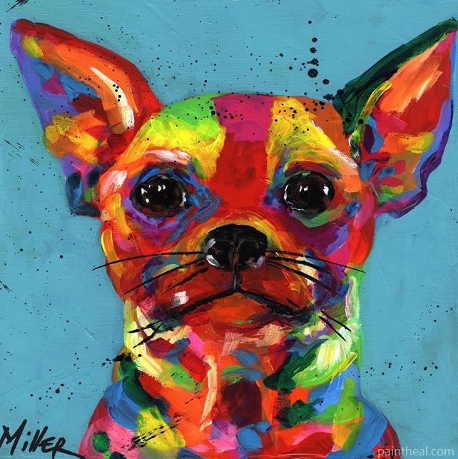 Colorful Chihuahua Dog Painting By Numbers Kits