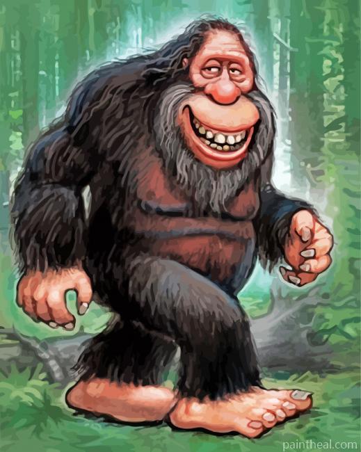 Funny Bigfoot Painting By Numbers Kits