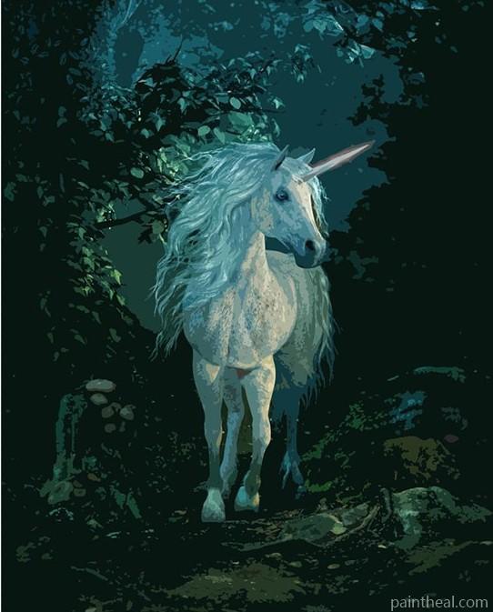 Unicorn In Forest Painting By Numbers Kits
