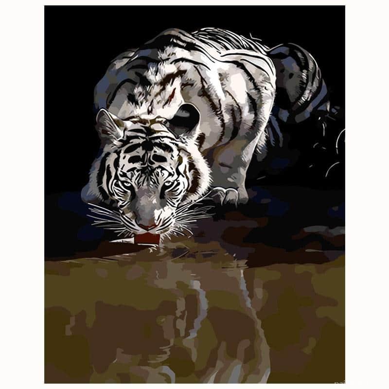 White Tiger Painting By Numbers Kits
