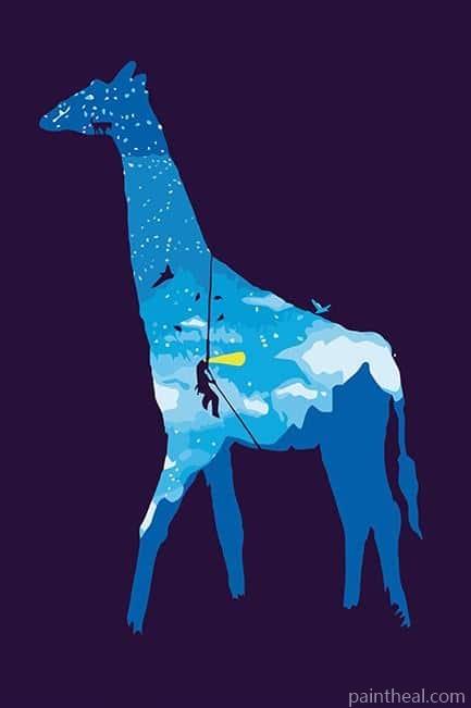 Sky Giraffe Painting By Numbers Kits