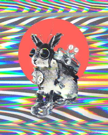 Time Travel Bunny Rabbit Painting By Numbers Kits