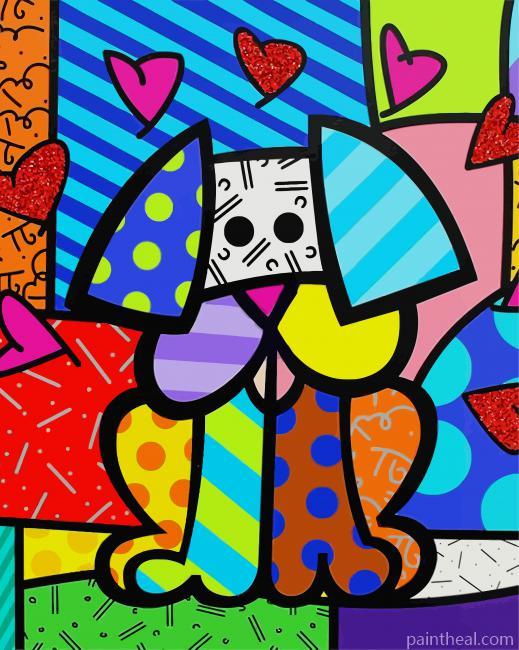 Puppy Folk art Painting By Numbers Kits