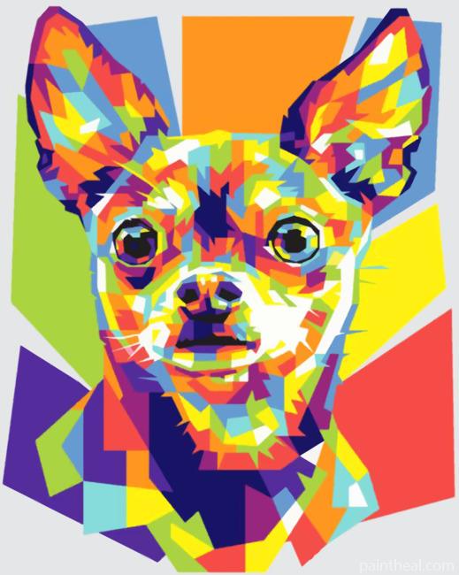 Chihuahua Pop Art Painting By Numbers Kits