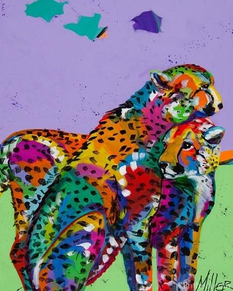 Colorful Cheetah Painting By Numbers Kits