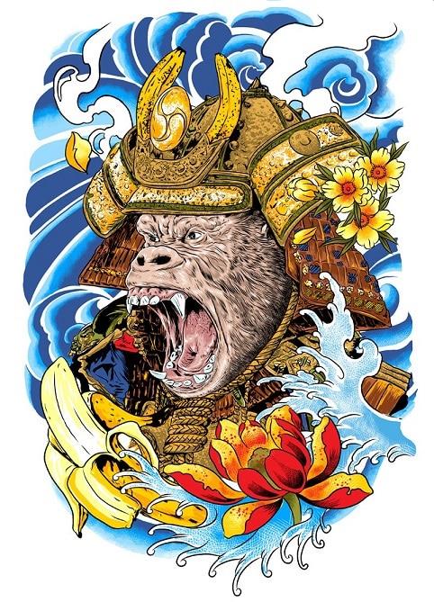 Samurai Gorilla Painting By Numbers Kits
