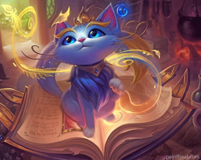 League Of Legend Yuumi Magic Cat Painting By Numbers Kits