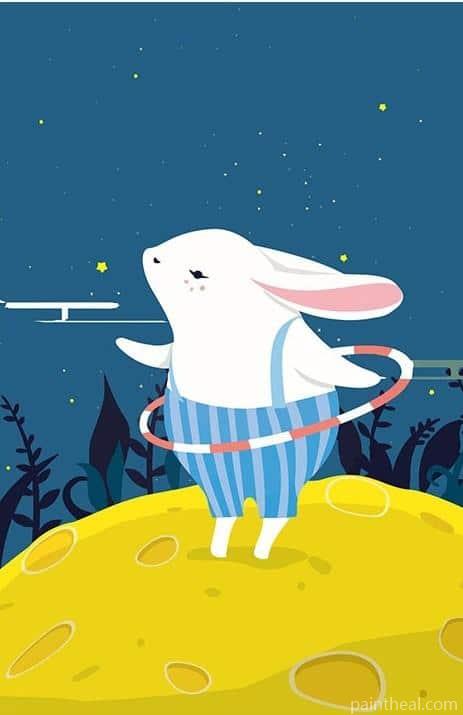 Rabbit Hula Hoop Painting By Numbers Kits
