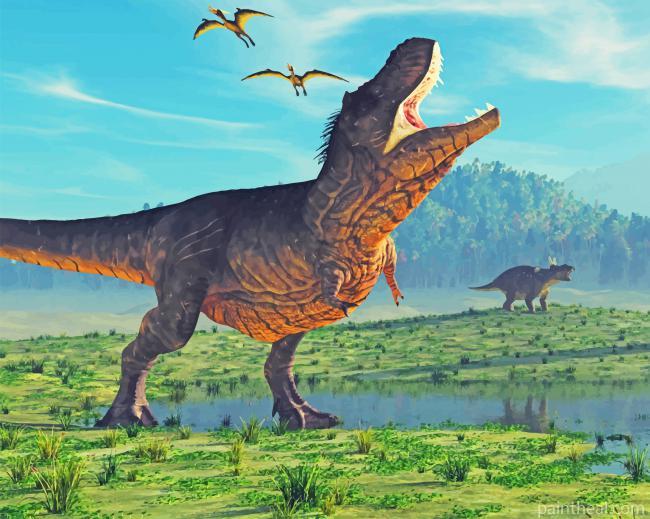 Dinosaur Feature Jurassic Park Painting By Numbers Kits