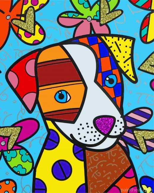 Folk art Dog Painting By Numbers Kits