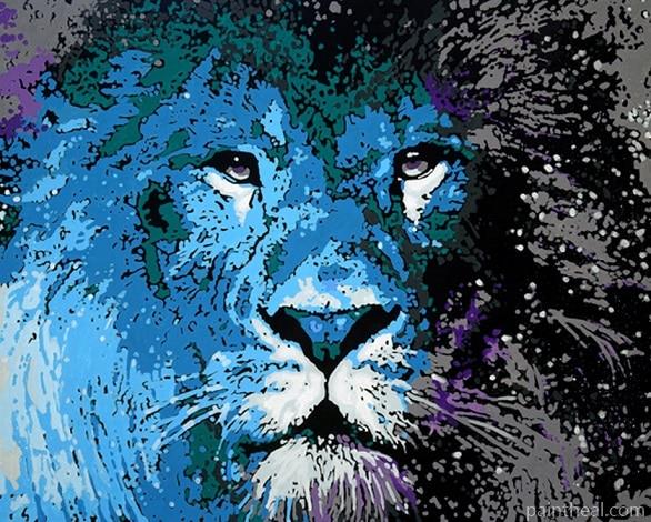 Blue Lion Painting By Numbers Kits