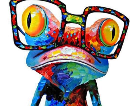Colorful Frog Painting By Numbers Kits