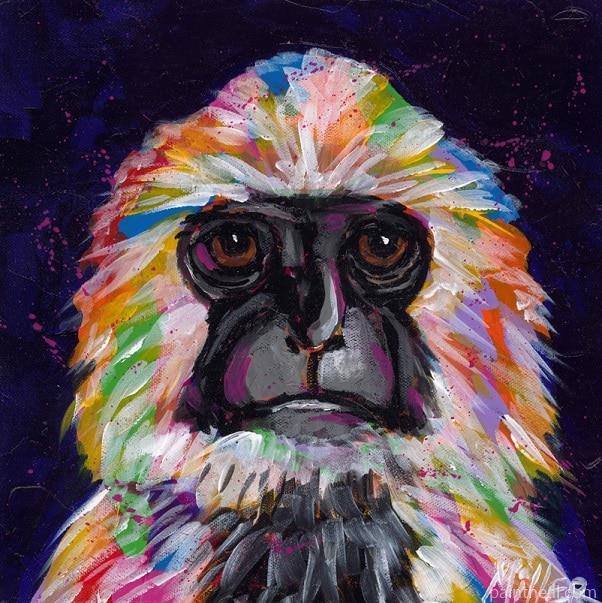 Colorful Baboon Monkey Painting By Numbers Kits
