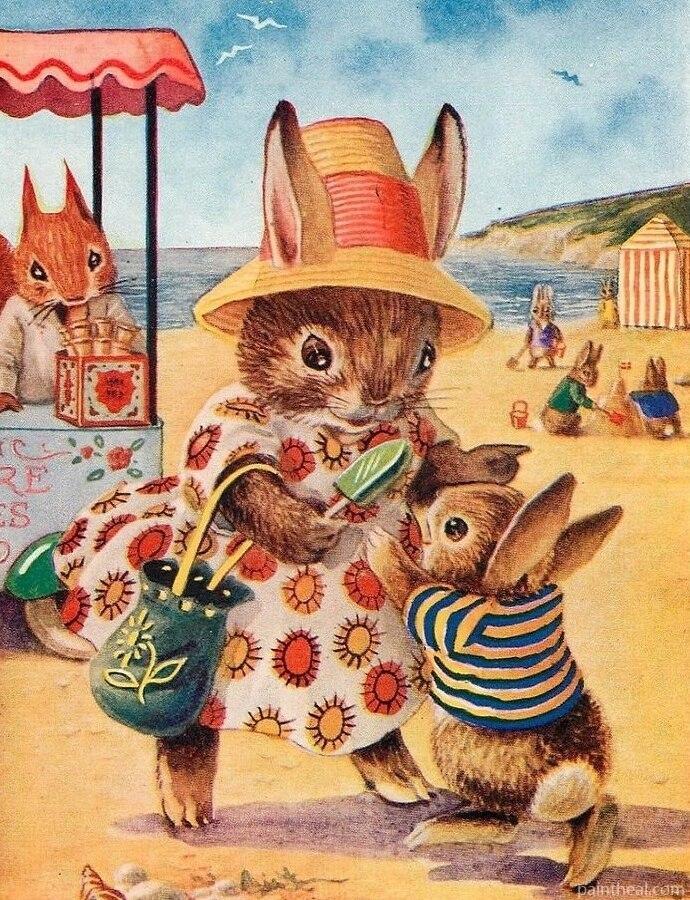 Rabbits On Vacation Painting By Numbers Kits