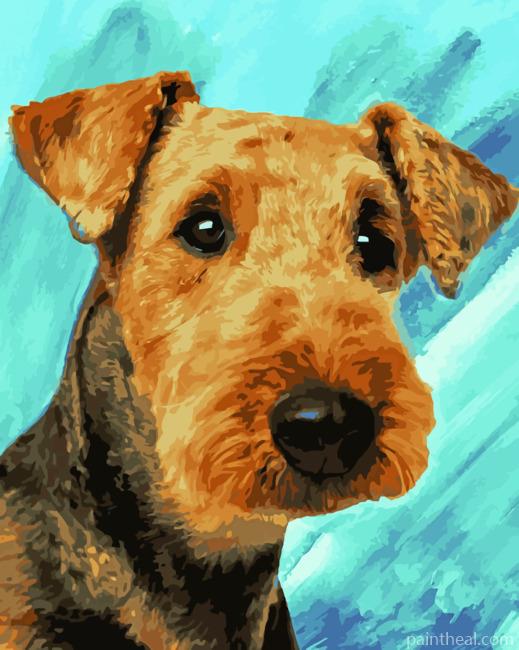 Airedale Terrier Dog Painting By Numbers Kits