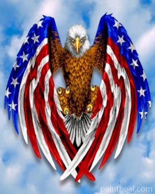 Eagle American Flag Painting By Numbers Kits