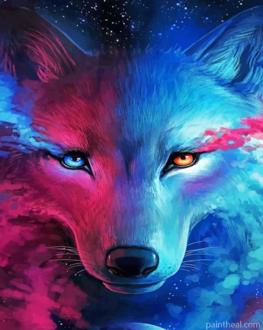 Neon Wolf Painting By Numbers Kits