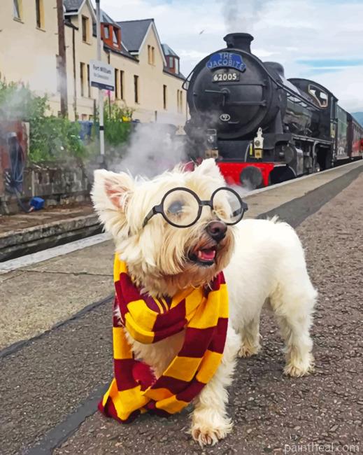 Aesthetic Westie Potter Painting By Numbers Kits