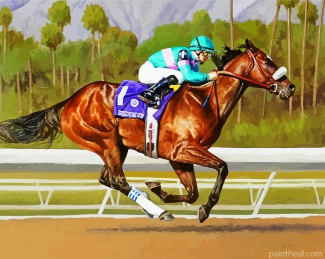 Aesthetic Zenyatta Racehorse Painting By Numbers Kits