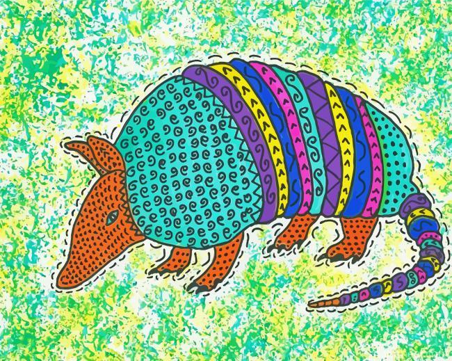 Colorful Armadillo Painting By Numbers Kits