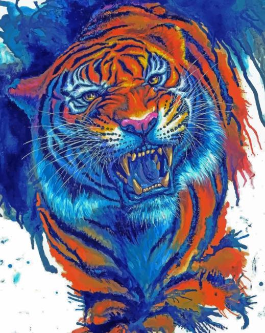 Angry Tiger Painting By Numbers Kits