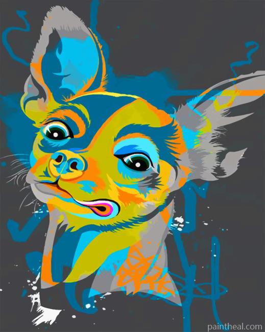 Chihuahua Illustration Painting By Numbers Kits